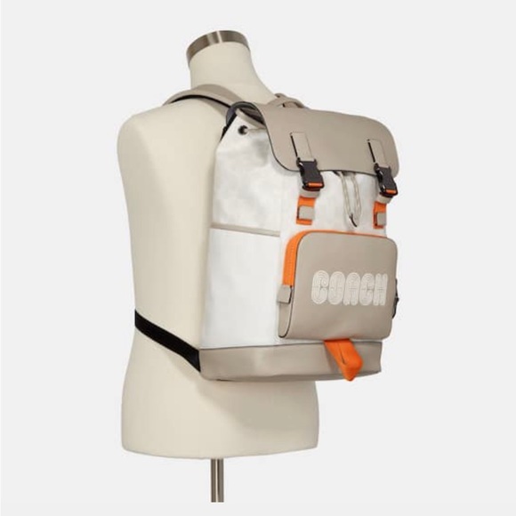 COACH TRACK BACKPACK IN COLORBLOCK LEATHER WITH SIGNATURE PRINT - SOLDOUT - NWT - Picture 4 of 4